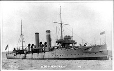 British Royal Navy Battleship Cruiser Hms Apollo Shipping Naval Old Photo picture