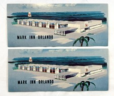 MARK INN NORTH ORLANDO BEST WESTERN POSTCARD OVERSIZED PANORAMIC VINTAGE SET 2 picture