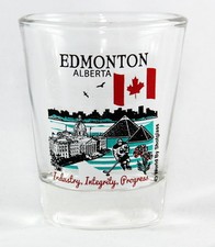EDMONTON ALBERTA CANADA GREAT CANADIAN CITIES COLLECTION SHOT GLASS SHOTGLASS picture