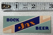 VINTAGE JAX BOCK BEER BOTTLE NECK LABEL, JACKSON BREWING, NEW ORLEANS, LOUISIANA picture