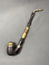 Vintage Czechoslovakian Tyrolean Estate Briar Long Pipe 12.5” picture