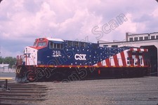 Original Slide- CSXT C44ACM 250 FRESH 250 America At Spencer,NC 8/26 picture