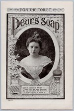 1897 Pears Soap Vintage Ad Complexion Cleanser For Body & Face Toiletries picture
