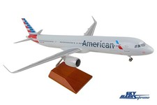 SKYMARKS AMERICAN A321NEO 1/100 W/WOOD STAND & GEAR picture