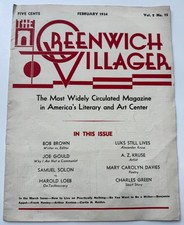 RARE 1934 Greenwich Villager MAGAZINE New Yorker Style Village ART ADS NEWS &  picture