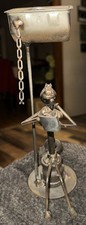 VTG Sonny Dalton Brutalist Metal Art Sculpture Woman On Toilet Reading picture