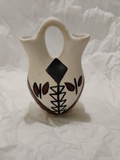 New Mexico Pottery Wedding Vase Signed 