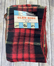 A Beacon Blanket Glen Robe MacQueen Tartan Rayon Nylon Old Stock 50” x 72” picture