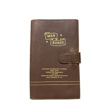 Vintage 1944 WWII War Bonds Leather Wallet Holder Carbide Carbon Chemicals Corp picture