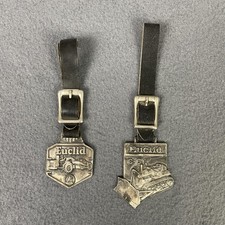 Vintage Euclid Earth Moving Equipment Watch Fobs Lot 2 C-6 Dozer Advertising picture