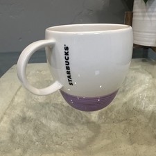 Starbucks 2014 Purple Ribbed Swirl Mug 12 oz Very Good Condition picture