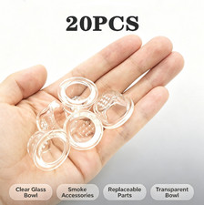 9 Hole Clear Glass Bowl for Pipe Replacement Accessories 20-PCS, Multi-Pack picture