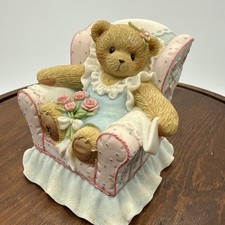 Vtg CHERISHED TEDDIES - MOM, YOU'RE TEA-RIFIC - CHAIR TEA Collectible picture