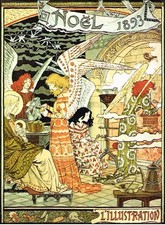 CHRISTMAS 1893 L'ILLUSTRATION MAGAZINE COVER ANGELS ART NOUVEAU POSTER 11