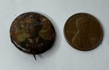 Antique Vintage Whitehead & Hoag Woodrow Wilson Pin Pinback President Campaign picture
