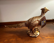 Robert Stanley Fall Classics Gold Metallic Pheasant Bird Resin Figurine Festive picture