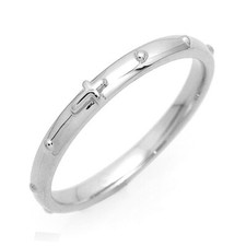 Rosary Ring SR2004 925 Sterling Silver Catholic Christian (US 4 ~ 12 1/2) picture