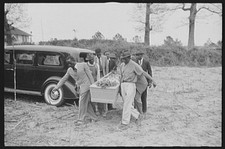 Heard County Georgia 1941 Funeral of Negro Sawmill Worker Coffin Pallbearers picture