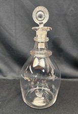 Authentic Early American hand blown glass decanter w stopper c 1750 New England picture