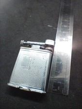 Antique Polo Lift Arm Petrol Lighter - Engine Turned Chrome - Fully Working picture