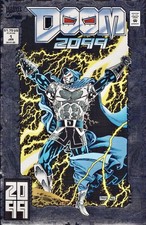 Marvel Doom 2099 #1 KEY 1st app of Doom 2099 Marvel Comics 1993 FOIL BORDER 🔑 picture