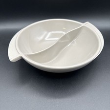 Boonton Ware Melmac Gray Divided Bowl Vintage Melamine MCM 8