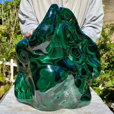 43.21LB Large Natural Polished Malachite Mineral freeform specimen Reiki Stone picture