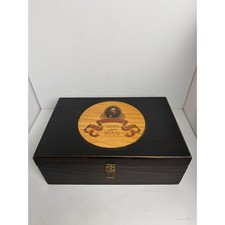 Jack Daniels Wooden Box 150th Birthday 1850-2000 Black Wood Chest Bar Decor Gift picture