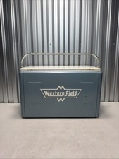 Vintage Western Field Metal Cooler Ice Chest - 1950s - Blue picture