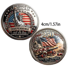 America 250th Anniversary Commemorative Challenge Coin Gift, 3D, 1776-2026 picture