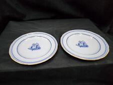 Spode Trade Winds Blue Bread & Butter Plates Set of 2 picture