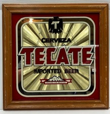 VTG Tecate Cerveza Imported Beer Framed Sign - 16-1/2