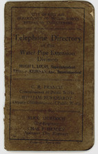 1922 Chicago Water Pipe Extension Division Telephone Directory Public Works picture