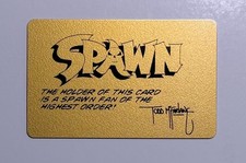 Spawn Fan Club Gold Card Todd McFarlane Toys circa 1995-1998 Rare HTF Excellent picture