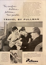 1958 Pullman Train Car Vintage Print Ad Carefree Distance Between Two Points picture