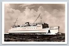 Vintage THEODOR HEUSS Ferry Ship RPPC Postcard Deutsche Bundesbahn Germany picture