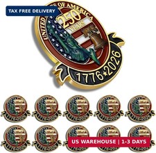 10/20/50/100Pcs 250 Anniversary USA Lapel Pin 1.3inch Enamel US Patriot Collecti picture