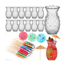 Tioncy 20 Pcs Pineapple Glasses & Umbrellas Combo Set picture