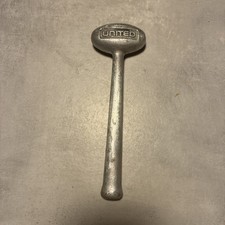 Vintage Cast Aluminum UNITED Airlines In-Flight Barware 7.75” Ice Breaker Hammer picture