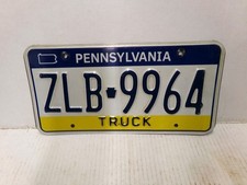 Pennsylvania Truck License Plate ZLB9964 picture