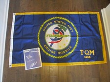 *RARE TOMAHAWK CRUISE MISSILE UNITED STATES NAVY TQM 1990 FLAG (3x5)+USBI BINDER picture