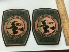 Salem MA. Police Subdued Patch collectable Set 2 pieces full size and new picture