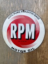 RPM porcelain sign advertising vintage garage 20