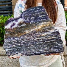 6.52LB  Beautiful Zebra Rock - Unique Purple and White Striped Gemstone picture