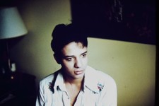 c1970's 35mm Slide, Young Man Embroidered Shirt Indoors Portrait Color Photo picture