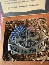 Harley-Davidson American Freedom Machine Belt Buckle Limited Edition Vintage picture