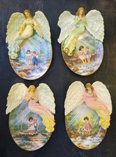 Set Of 4 Donna Gelsinger Wall Hanging Plate Figurines picture