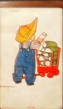 1907 ANTIQUE ART Postcard Signed E. R. TYRRELL picture