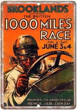Brooklands Weybridge 1000 Mile Auto Race Reproduction Metal Sign A613 picture