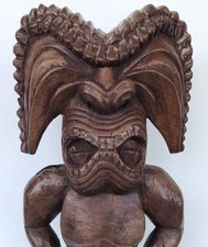 XXL expressive old Hawaiian Tiki sculpture 20,5 inch old Germany collection picture